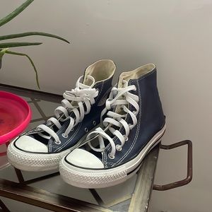 navy hi-top converse